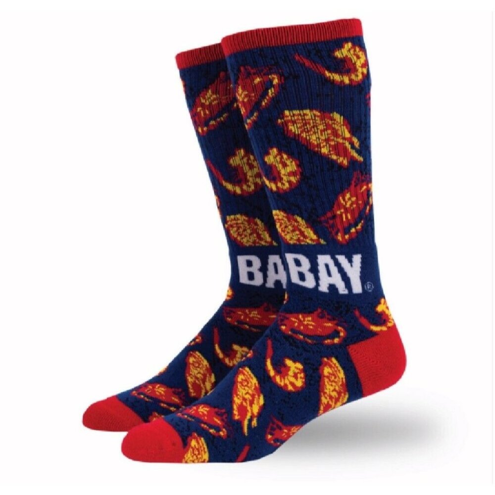 Old Bay Seafood Boil Crew Socks - NEW FAST SHIPPING